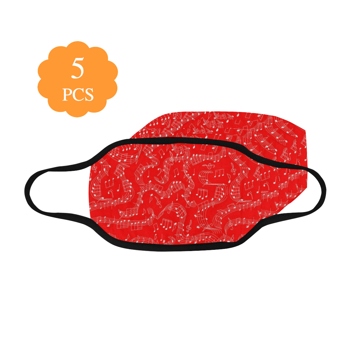 Musical Notes Red Mask