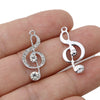 6pcs DIY Crystal Music Charm