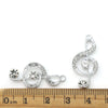 6pcs DIY Crystal Music Charm