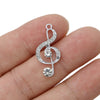 6pcs DIY Crystal Music Charm