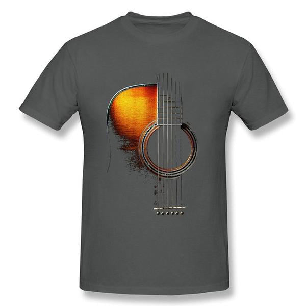Acoustic Guitar T-Shirt - Dark Grey / XS - { shop_name }} - Review