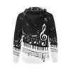 Piano and Music Notes Zip Hoodie