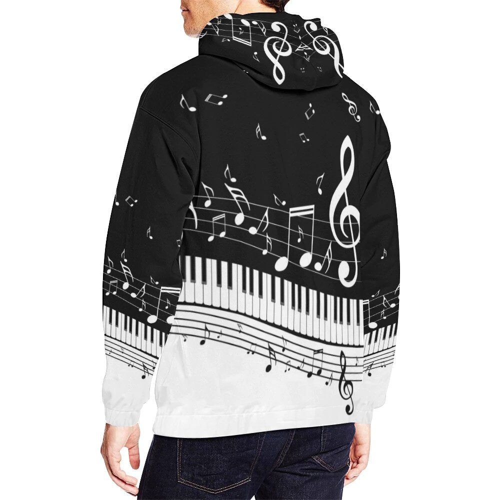 Piano and Music Notes Hoodie