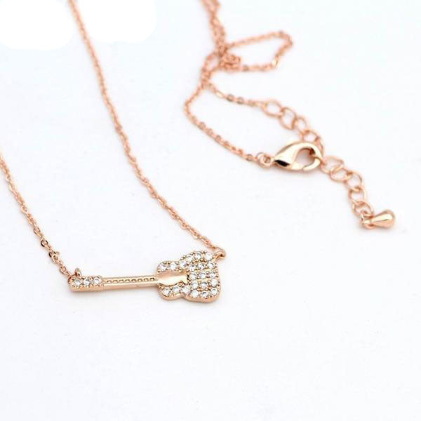 Zircon Guitar Necklace