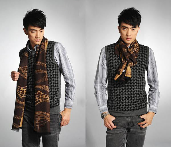 Winter Musical Note Scarf