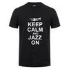 Trumpet Keep Clam & Jazz On T-shirt