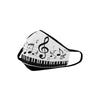 Piano Keys With Musical Notes Mask
