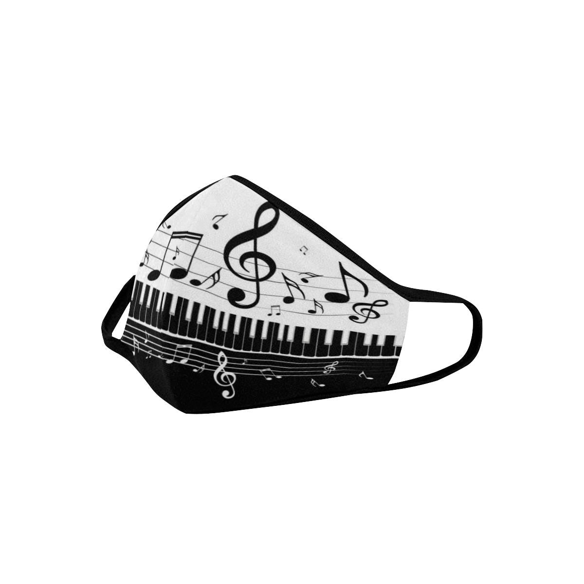 Piano Keys and Music Notes Mask
