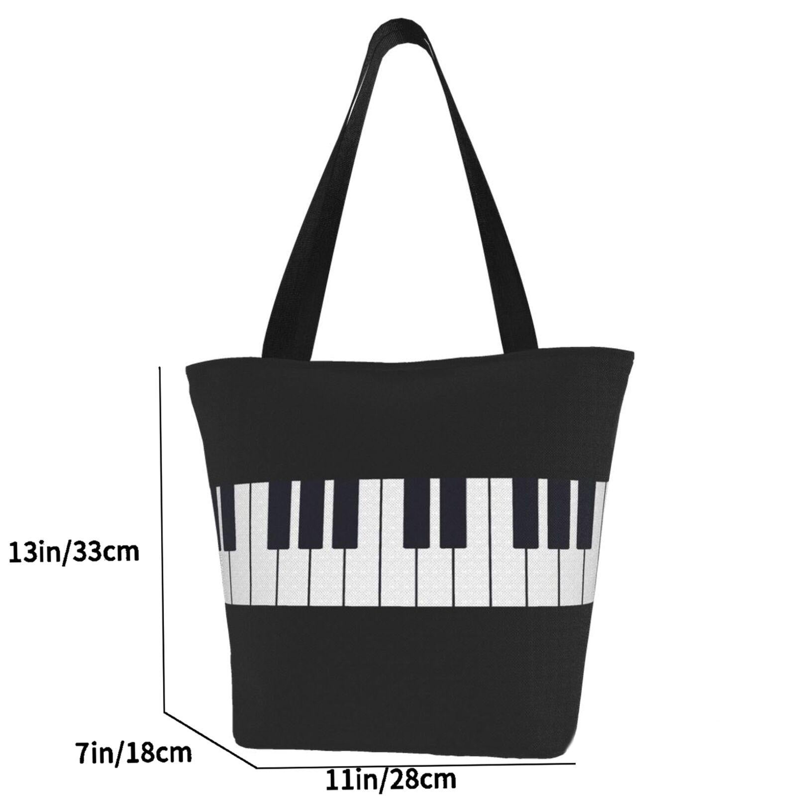 Piano Keys Black Bag