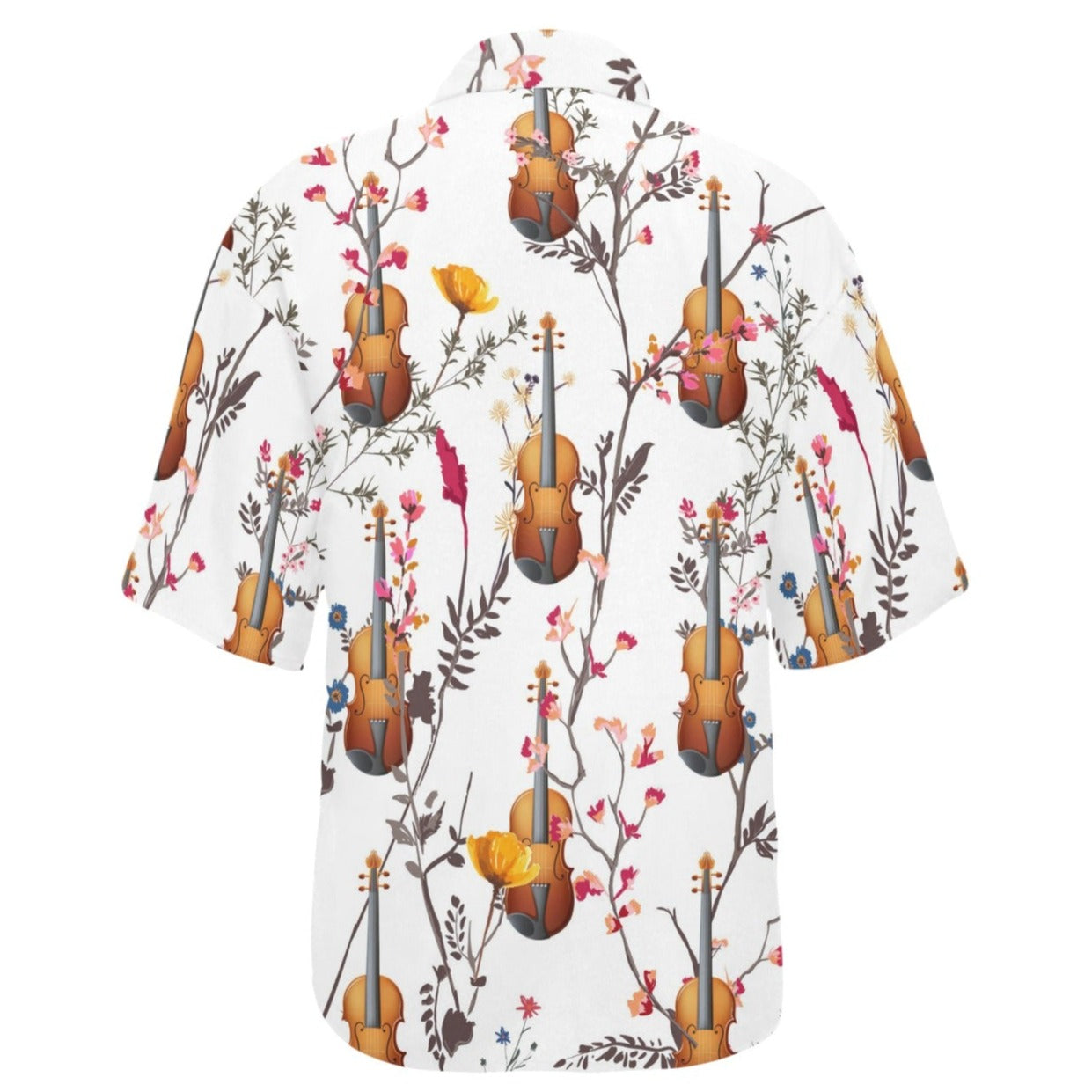 Violin Flowers Hawaiian Shirt