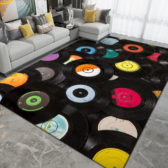 Colorful Vinyl Record Carpet - Artistic Pod