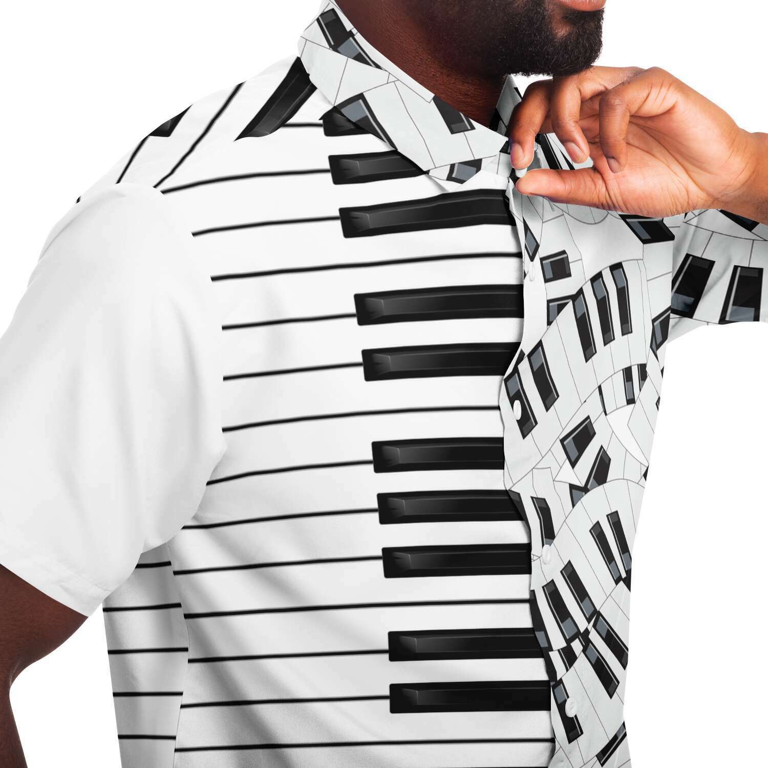 Piano Keys White Short Sleeve