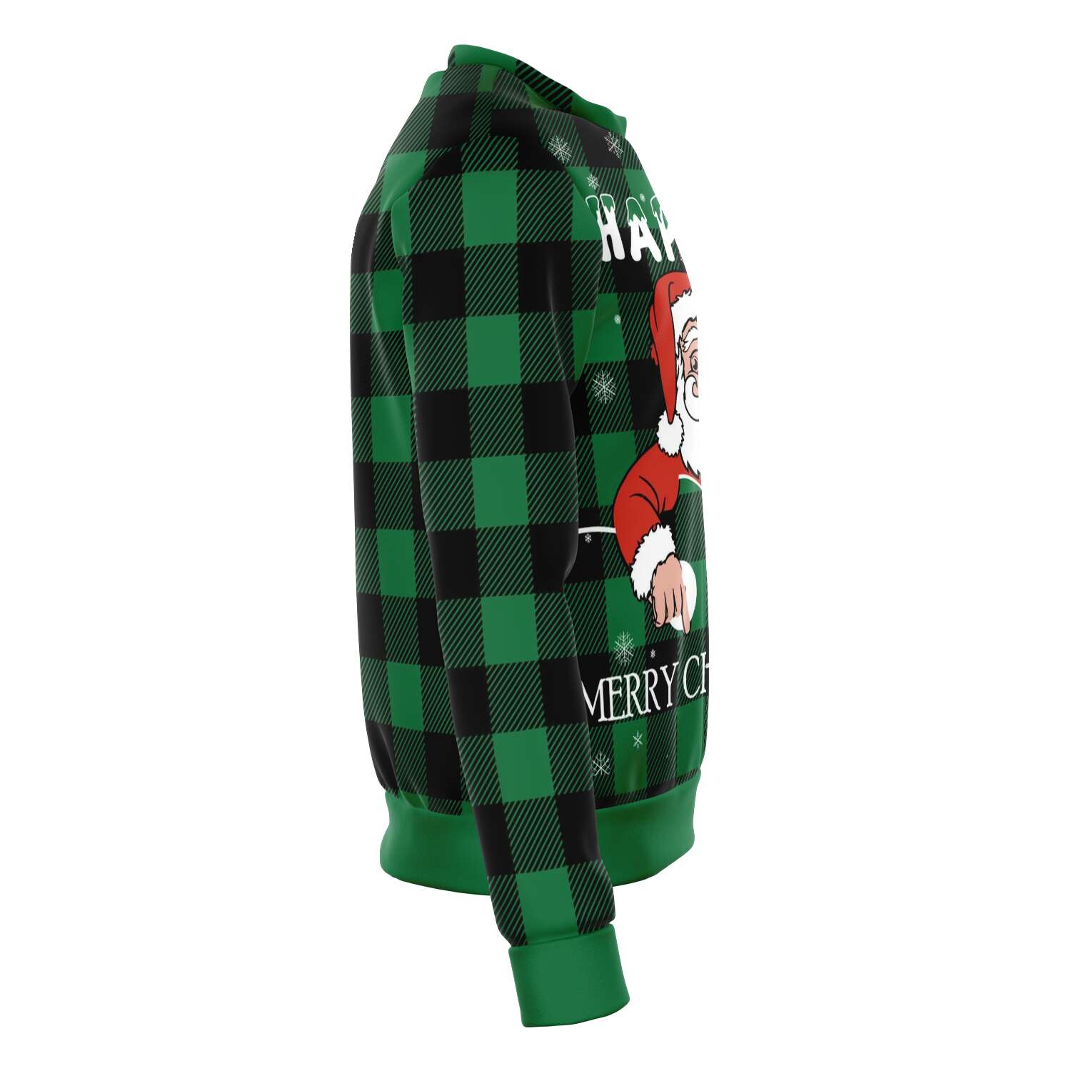 Santa Claus Playing Guitar Green Sweatshirt