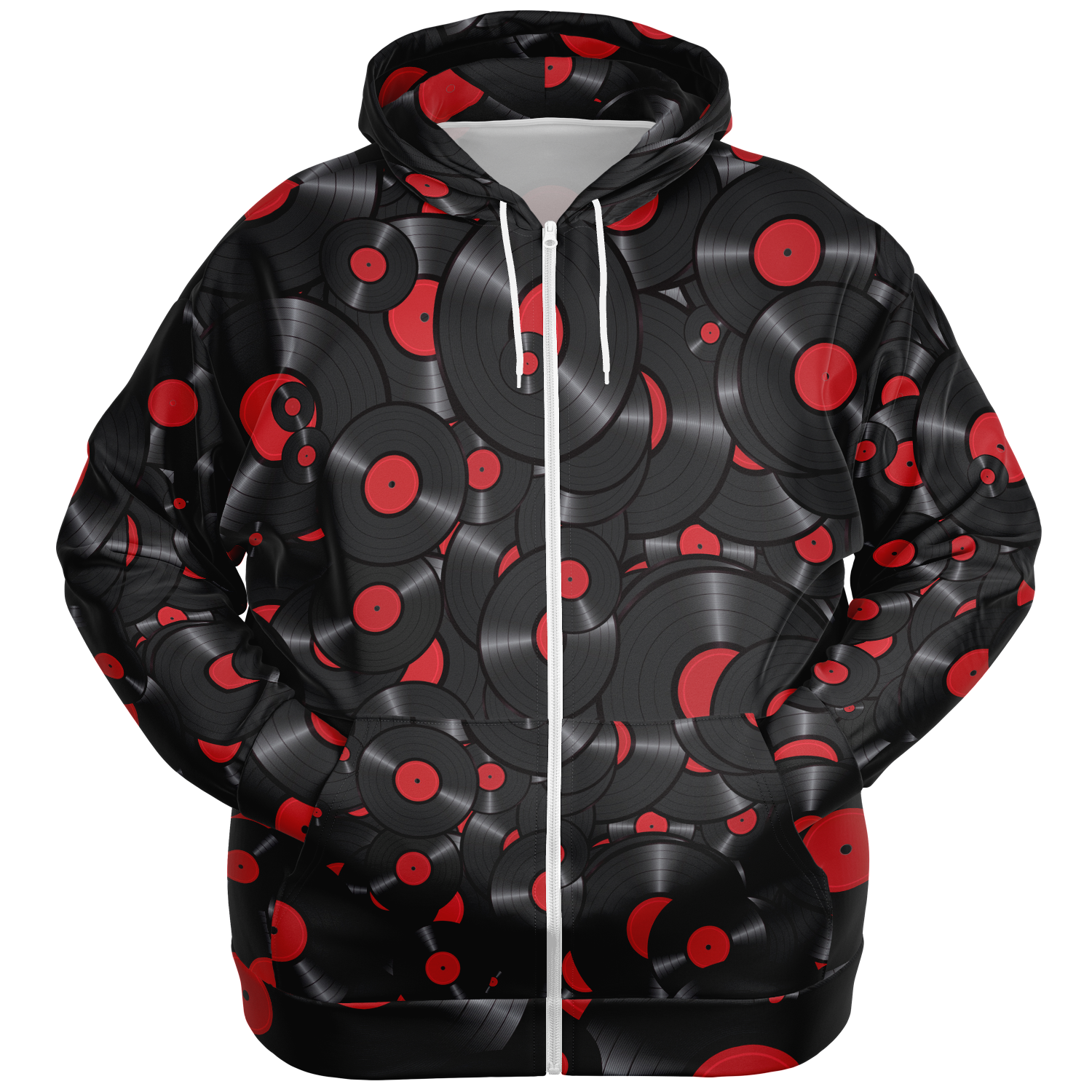 Vinyl Plus-Size Zip Hoodie