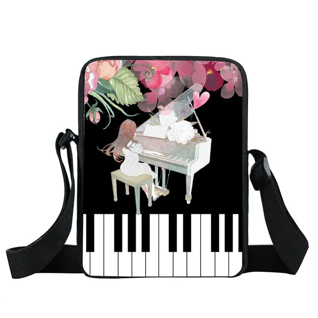 Music Guitar Piano Messenger Bag
