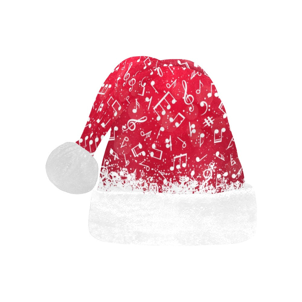 Music Notes Red Santa Hat