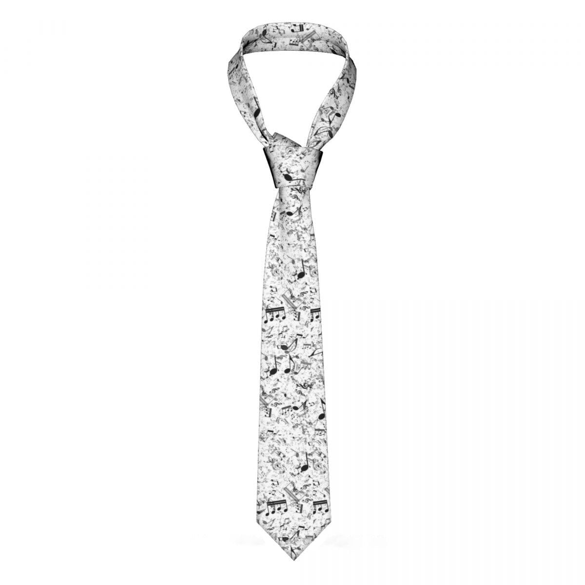Music Notes White Tie