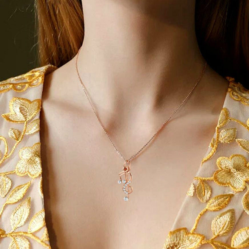 Trendy Music Notes Pendant Necklace - Artistic Pod