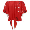 Music Notes Red Blouse Top