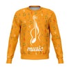Violin Music Notes Orange Sweatshirt