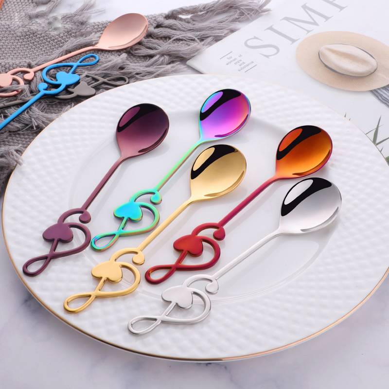 Heart Treble Clef Coffee Spoons