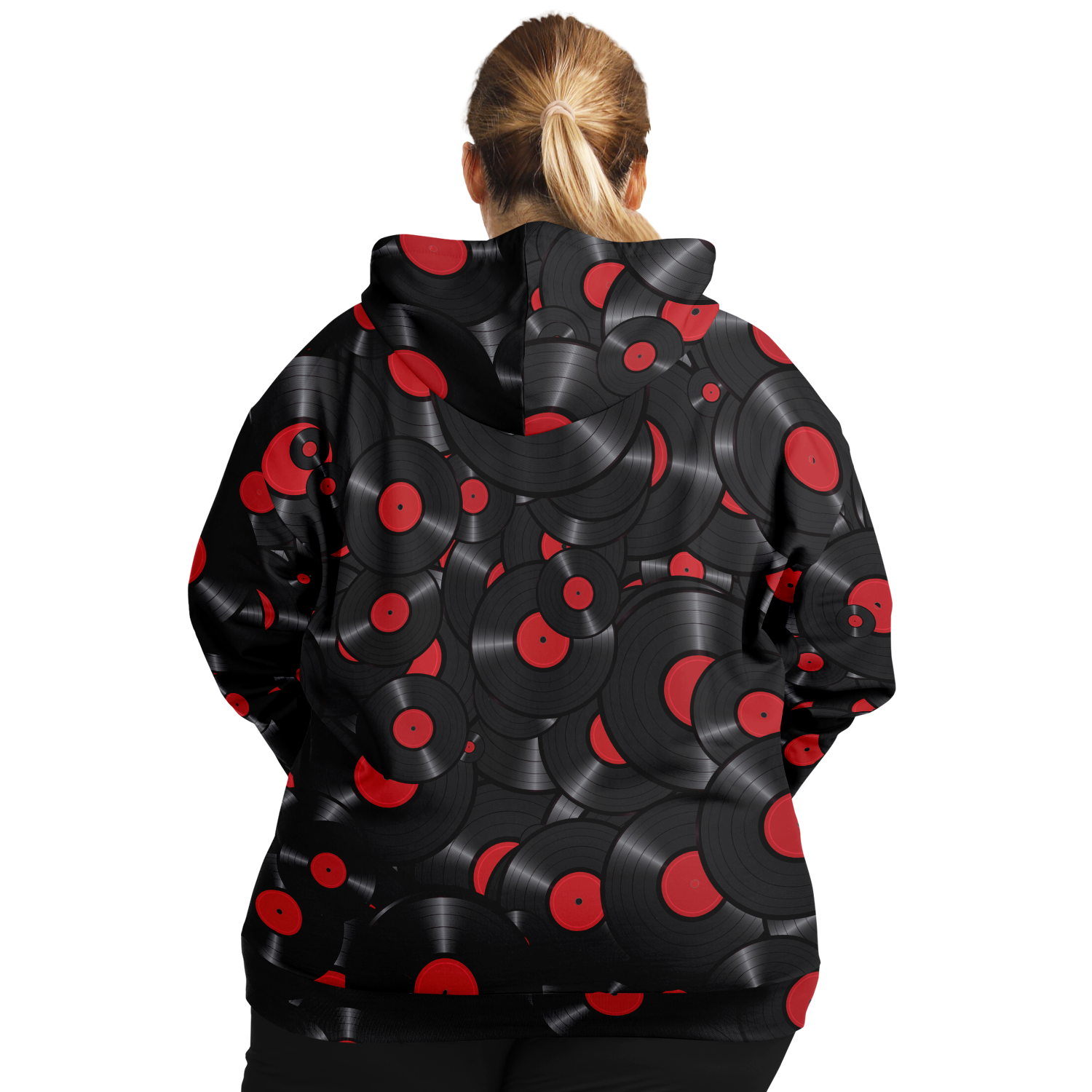Vinyl Plus-Size Zip Hoodie