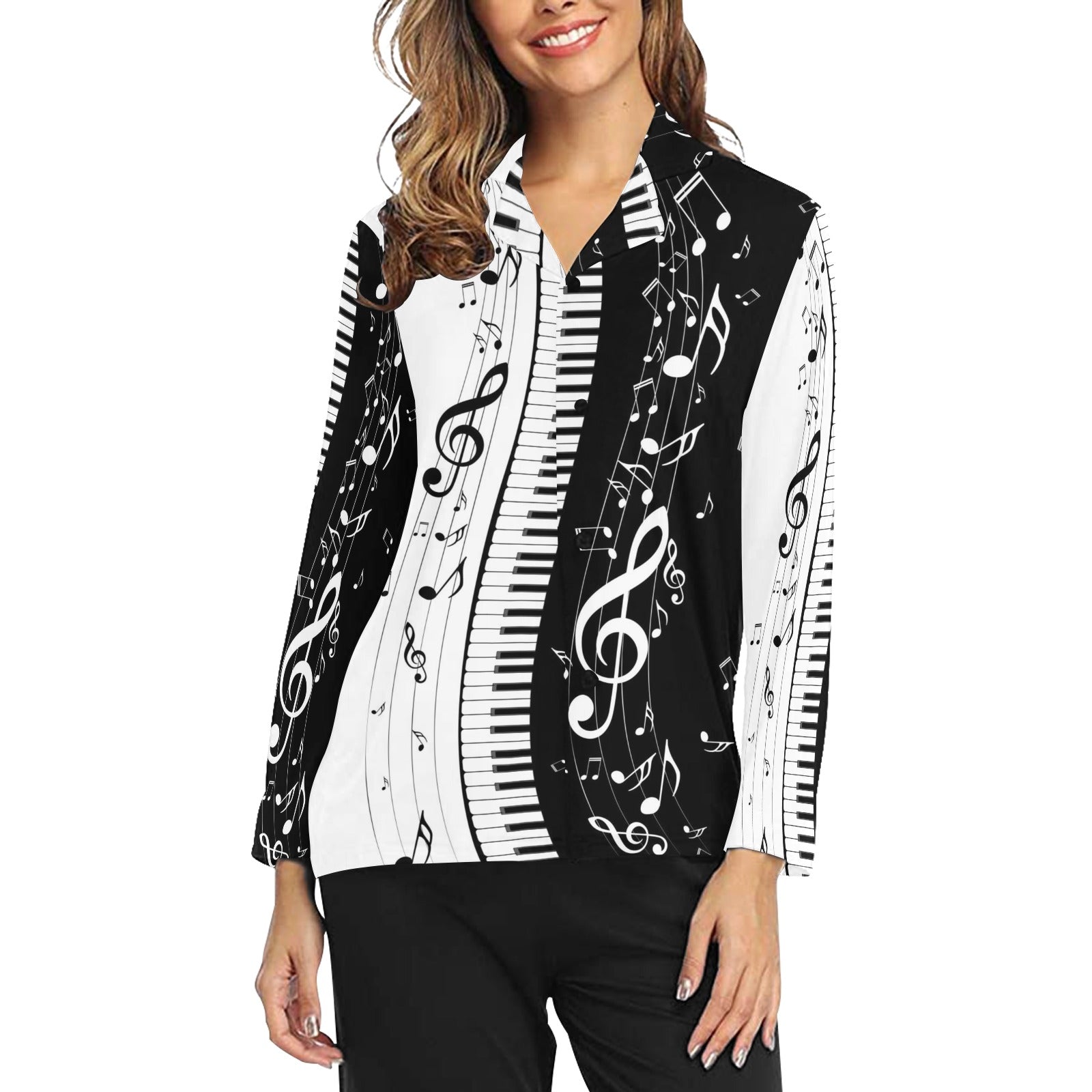 Piano Keys Music Long Sleeve Shirt
