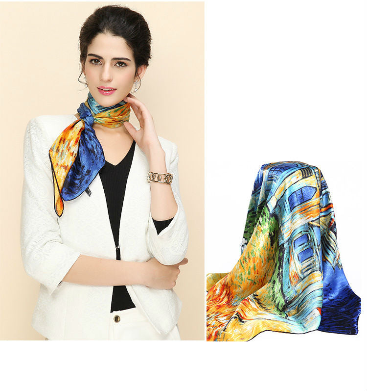 Van Gogh Oil Painting Silk Scarf