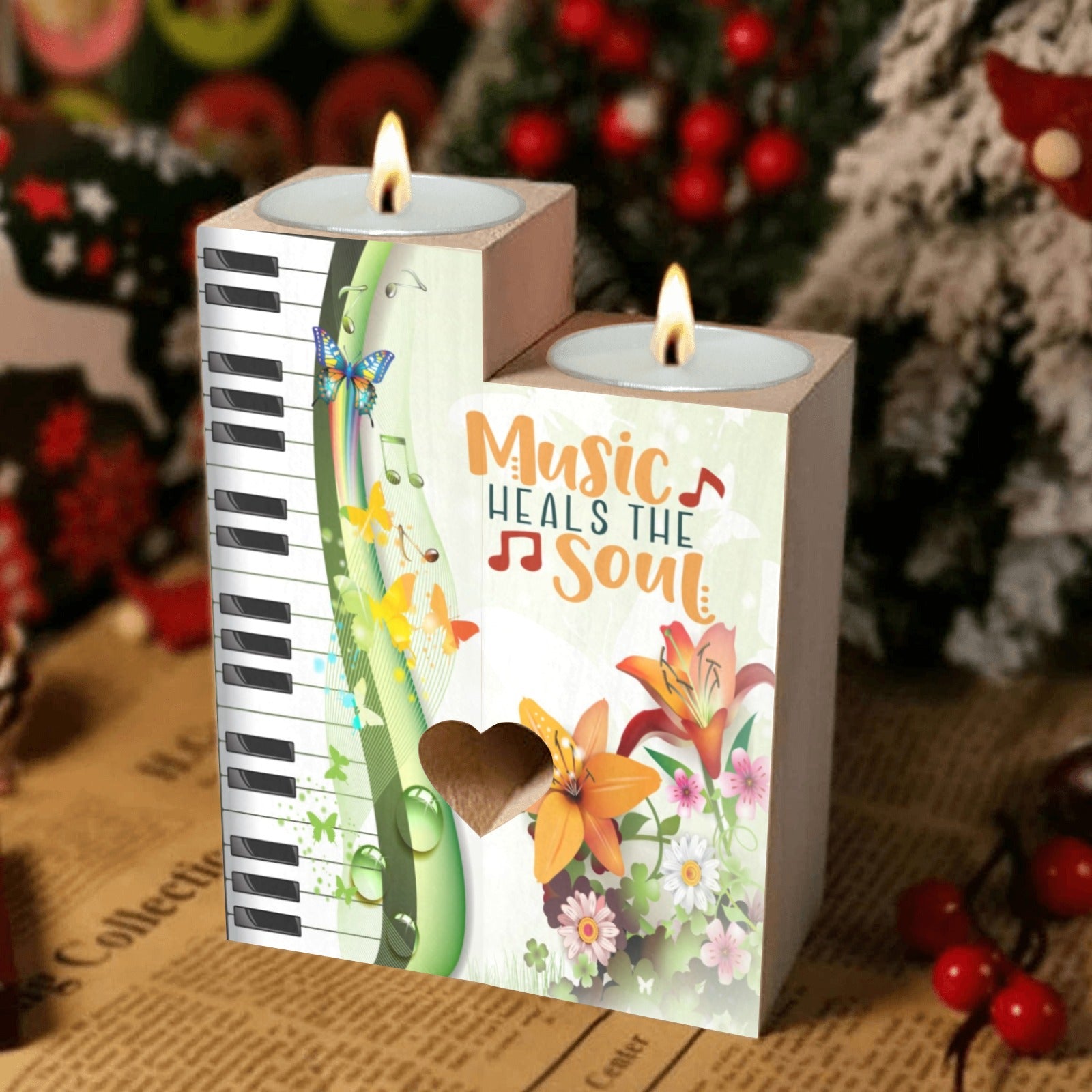 Piano Keys Floral Candle Holder - { shop_name }} - Review