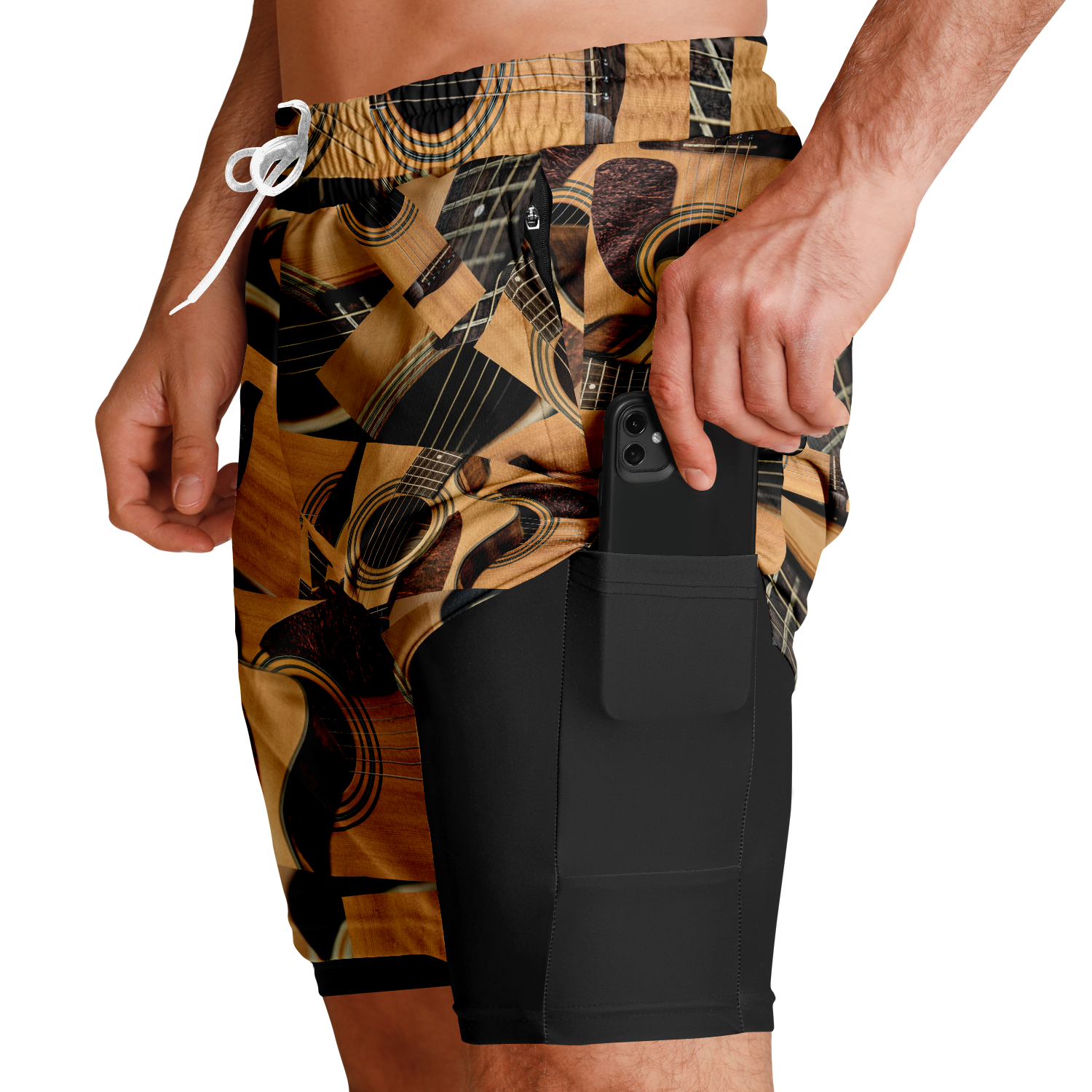 Wooden Guitar 2-In-1 Shorts