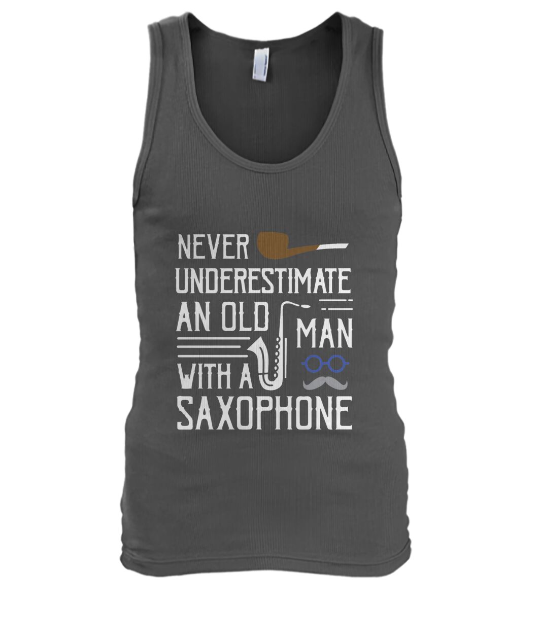 Saxophone Tank Top - Charcoal / S - { shop_name }} - Review