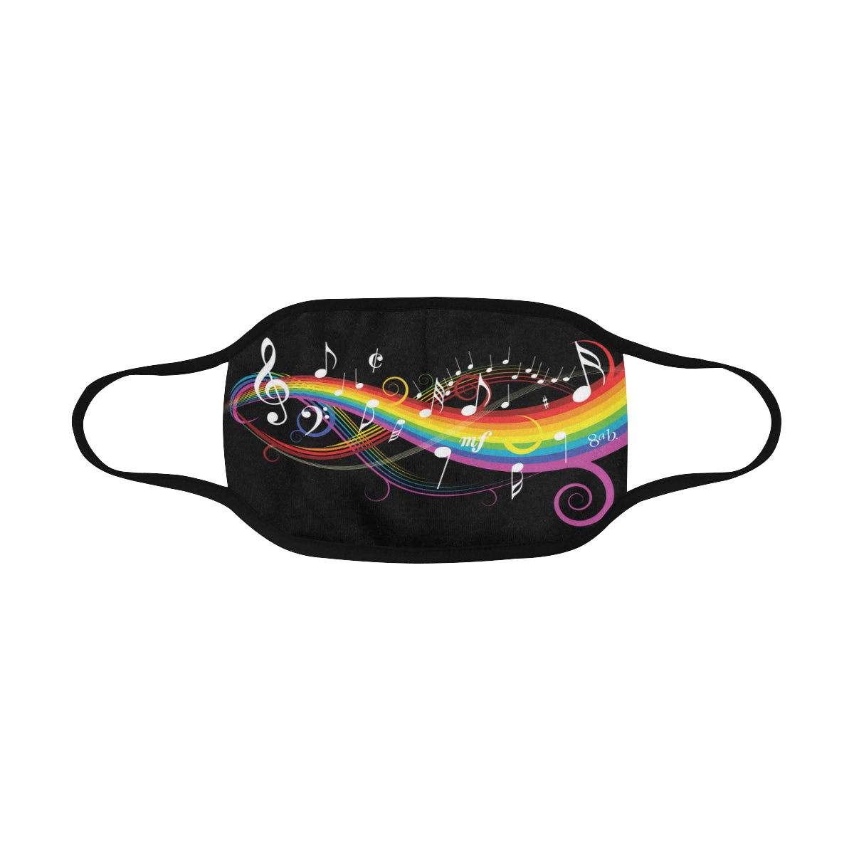 Music Notes Rainbow Mask