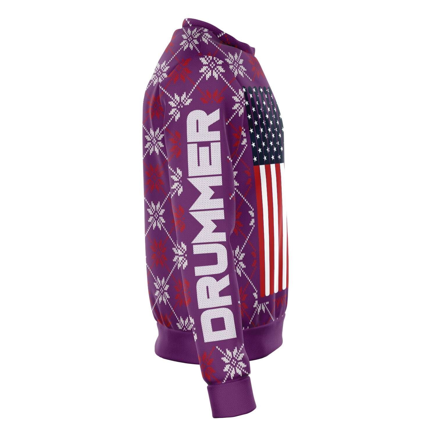 Drummer Christmas Purple Sweatshirt