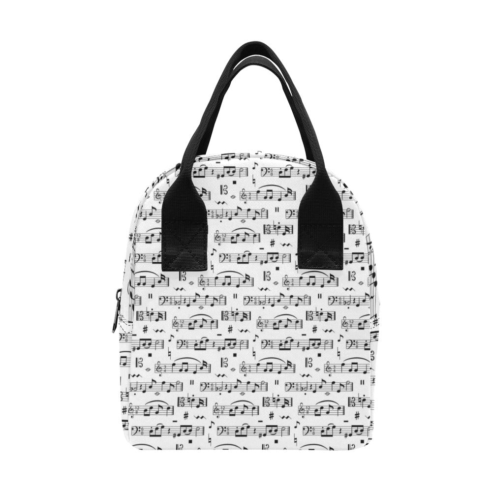 Music Note White Lunch Bag
