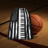 Piano American Flag Drawstring Bags