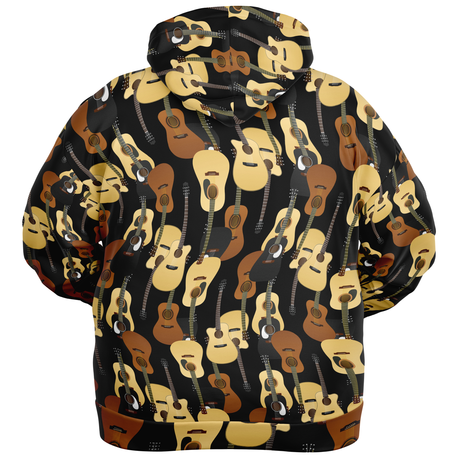 Guitar Wave Plus-Size Zip Hoodie