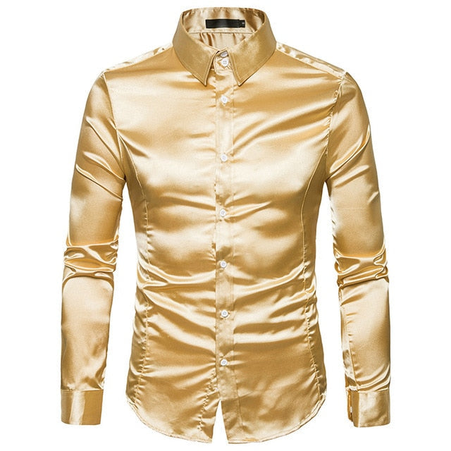 Elegant Men's Shiny Shirt