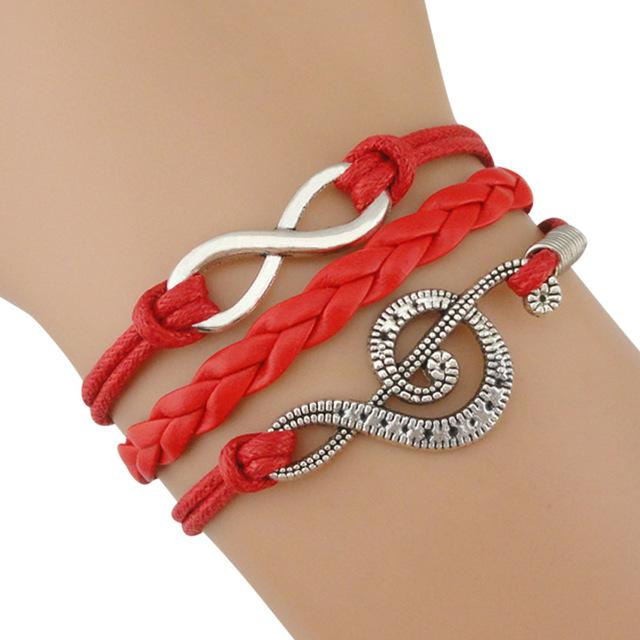 Music Leather Wrap Bracelet
