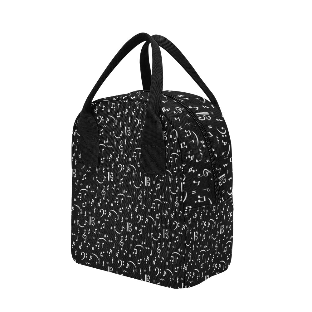 Music Seamless Black Lunch Bag