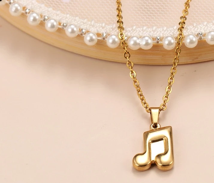 Music Eighth Note Necklace