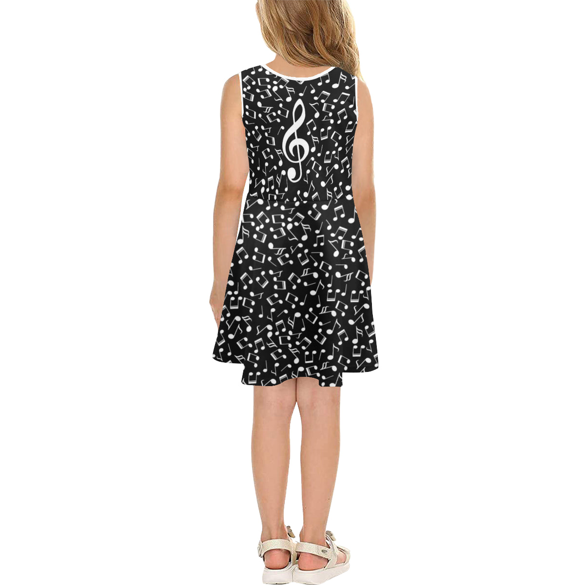 Music Notes Girl's Sleeveless Sundress