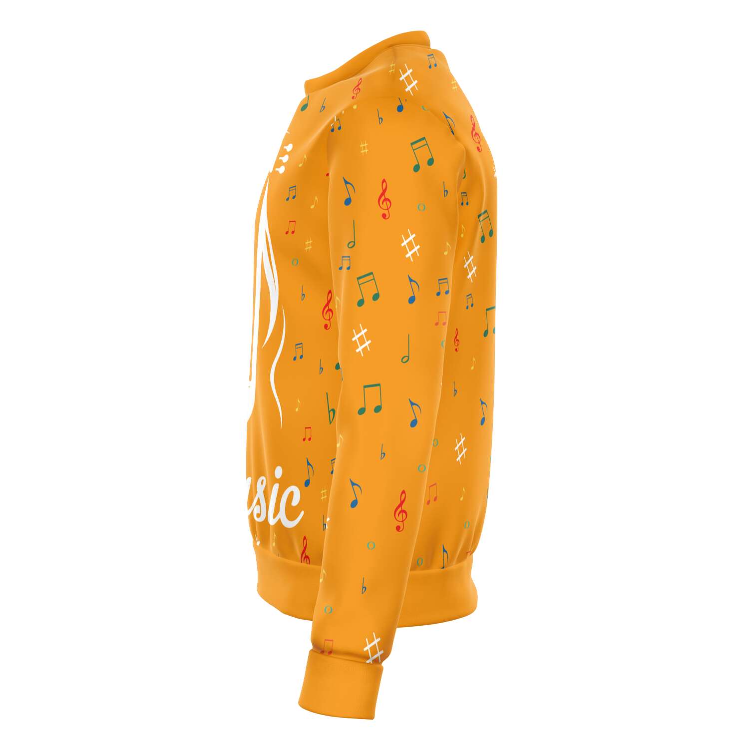 Violin Music Notes Orange Sweatshirt