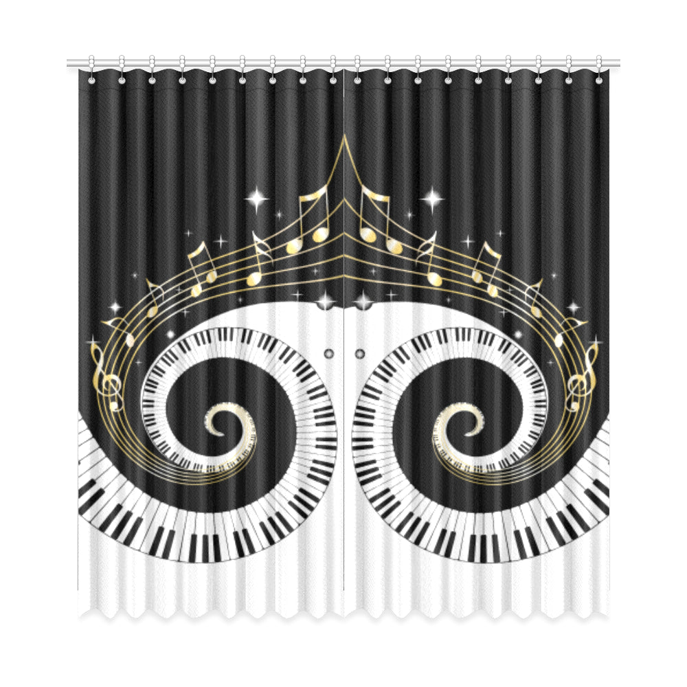 Piano Art Music Window Curtain