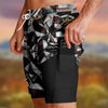 Piano Rose Flower 2-In-1 Shorts