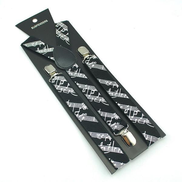 Music Note Clip-on Suspenders
