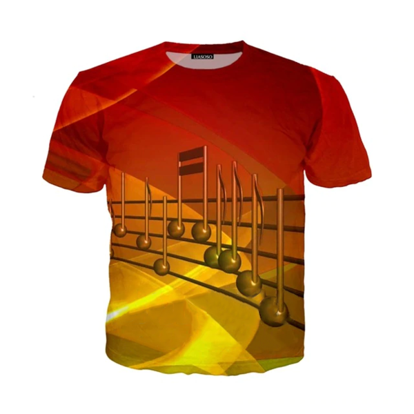 Music Notes 3D Print T-shirt