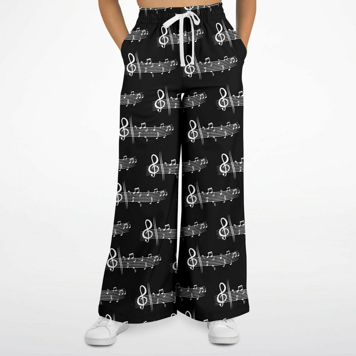 Music Isolated Black Flare Jogger
