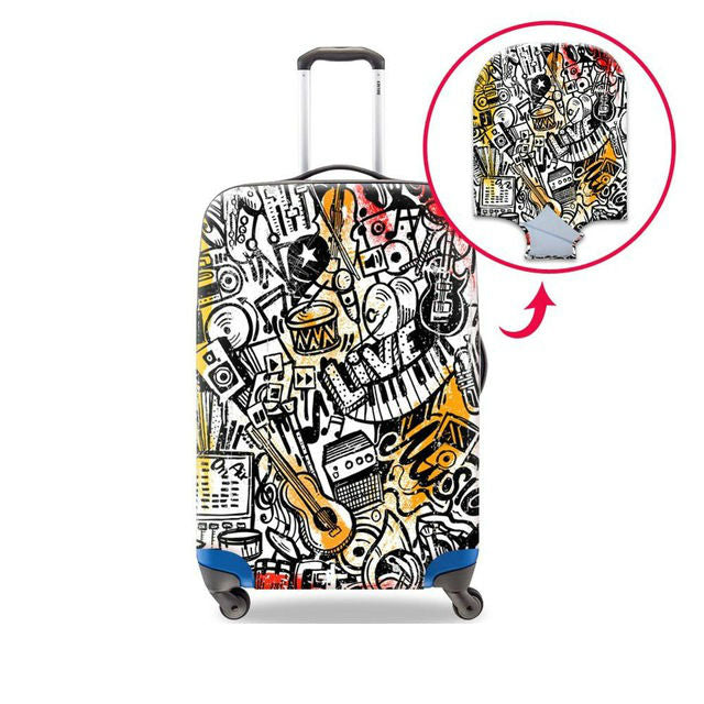 Music Stretch Luggage cover