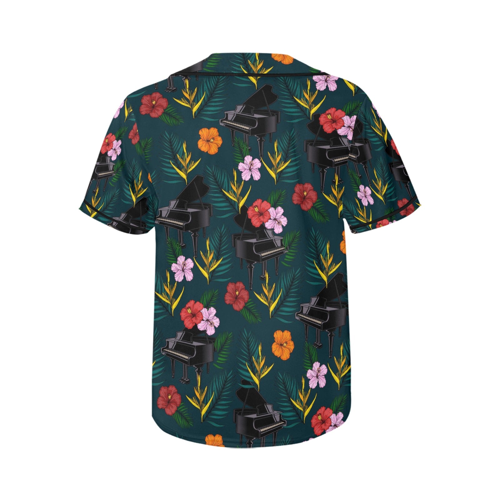 Piano Floral Baseball Jersey