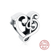 Heart Music Notes Bead